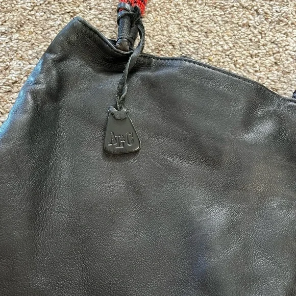 Red and Black Shoulder Bag with Structured Design - Picture 5 of 5